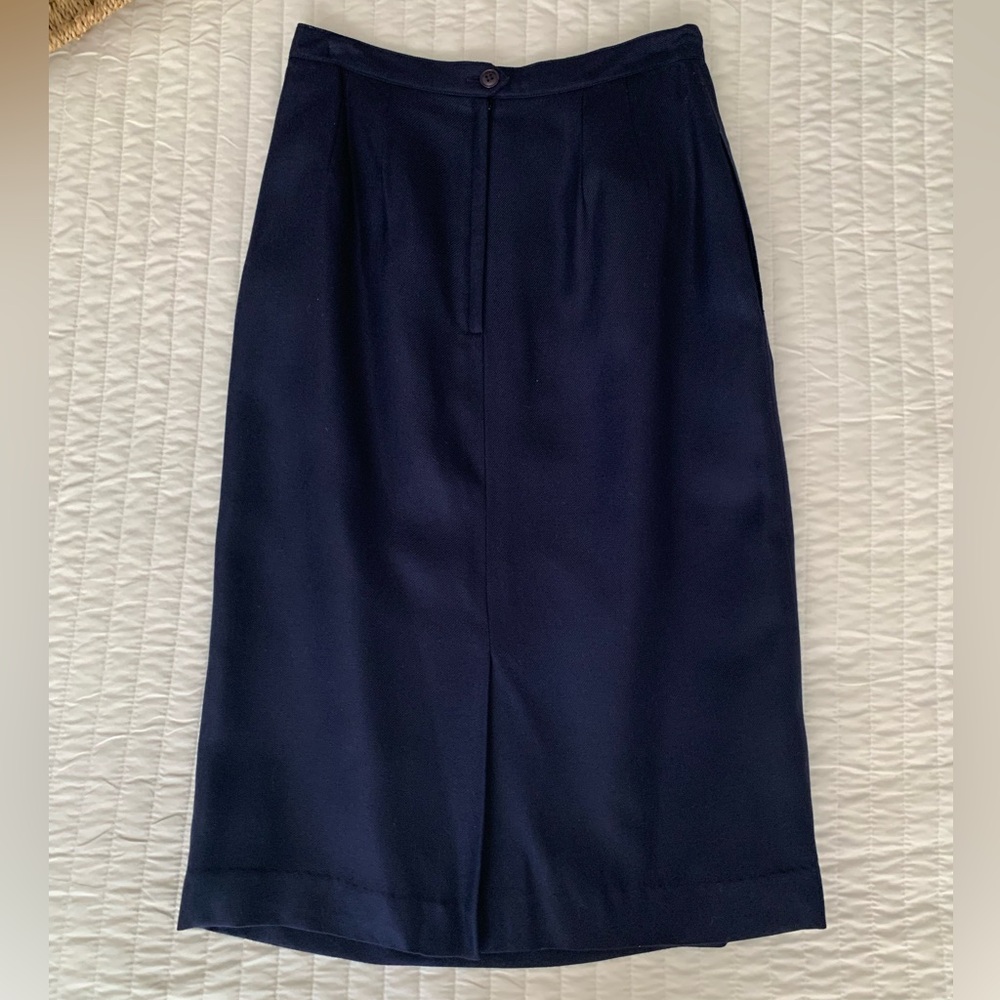 Vintage Le Suit Set Blazer Jacket Skirt 2 PC 80s Green Navy Plaid Women’s Size 6 - Picture 9 of 16